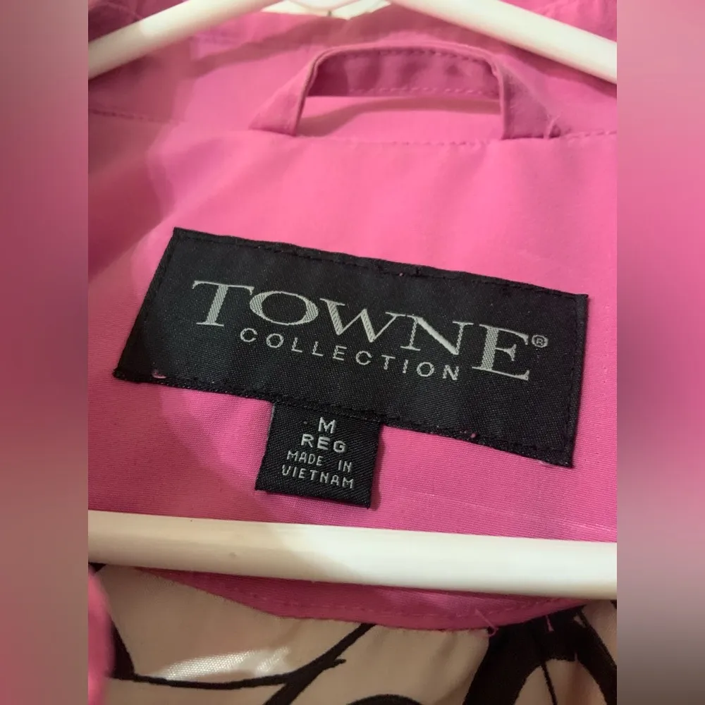 Towne Collection pink trench coat Size M - Image 5