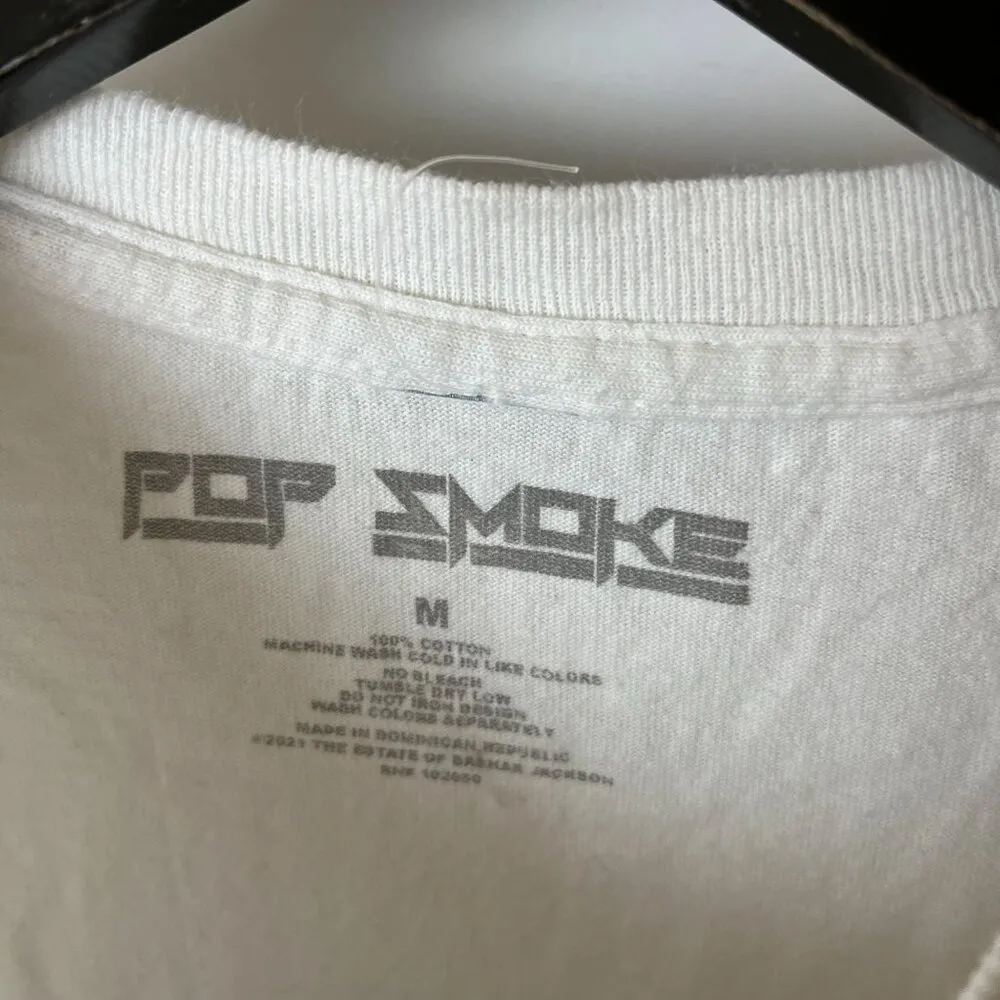 Pop Smoke Rap Tee Small S White Graphic - Image 4