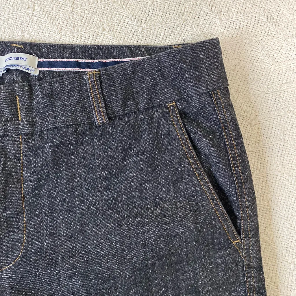 Dockers Women’s Khaki Pants Size 12 Medium Low Rise Slightly Curvy Fit - Image 6