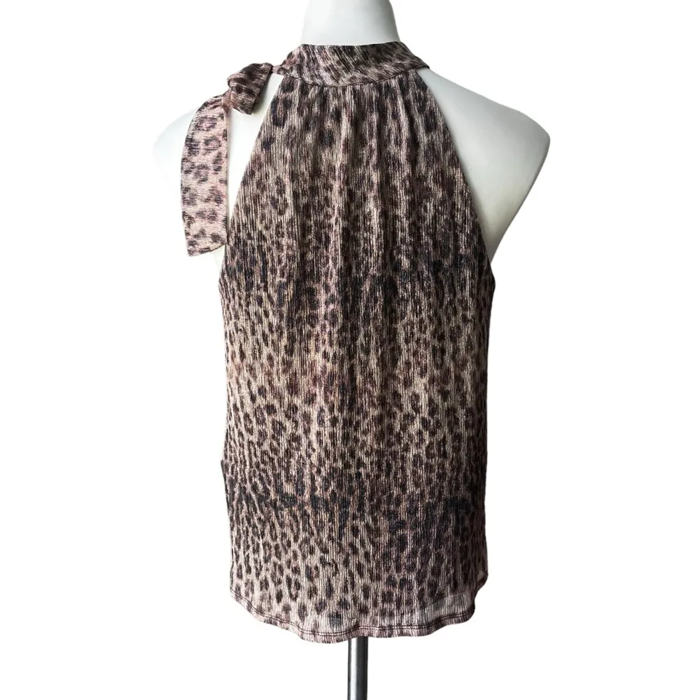NWT, INC INTERNATIONAL CONCEPTS Animal-Print Tie-Neck Halter Top, - Image 4