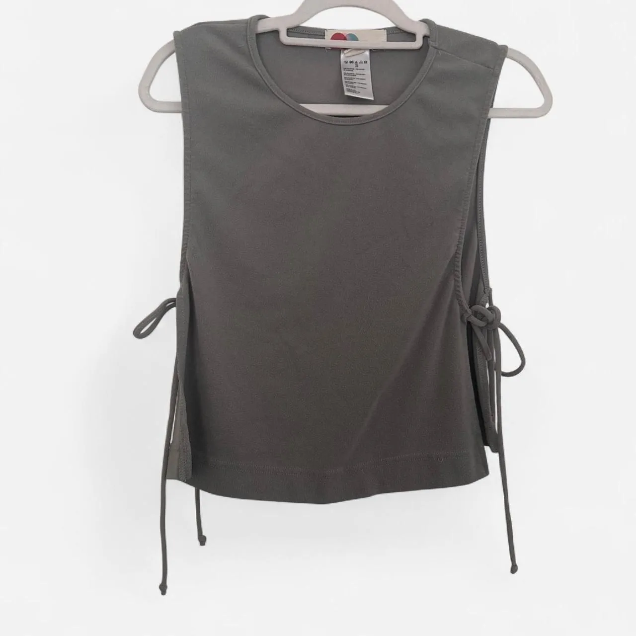 Free People Beach “Sinead” Side-Tie Muscle Tank – Coastal Cool Grey XS - Image 2