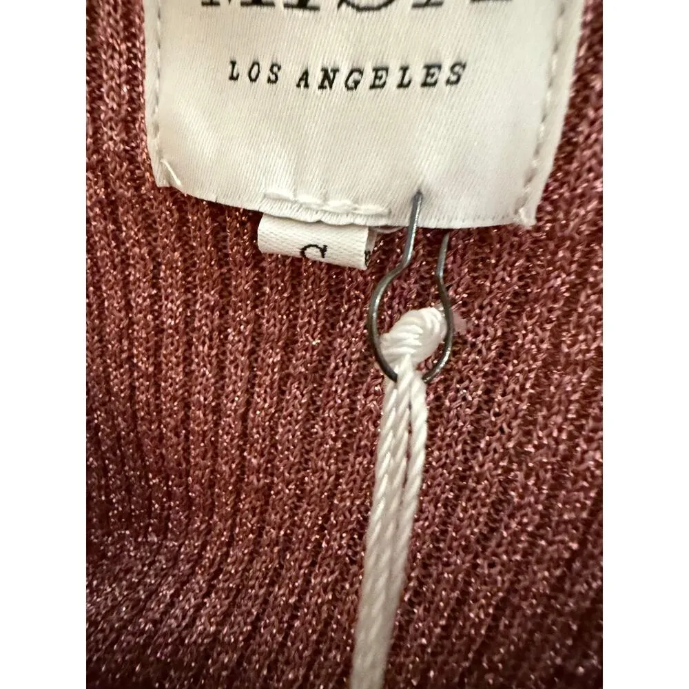 MISA Los Angeles Skye Rose Knit Midi Cutout Sparkle Bodycon Dress S NWT $318 - Image 2