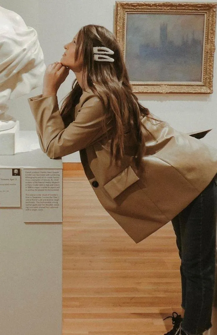 Jocelyn Beige Leather Blazer - Image 5