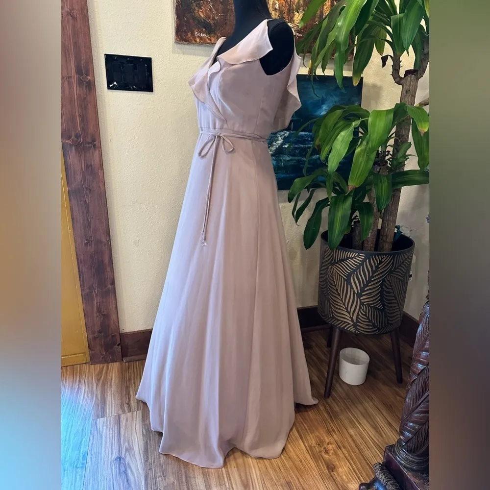 Jenny Yoo Formal Gown Maxi Dress Nude Color Size 6 - Image 4