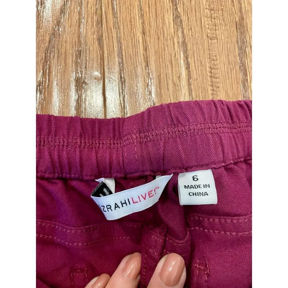 🚨 SALE ‼️ Isaac mizrahi live cranberry pull on pant size 6 - Image 5