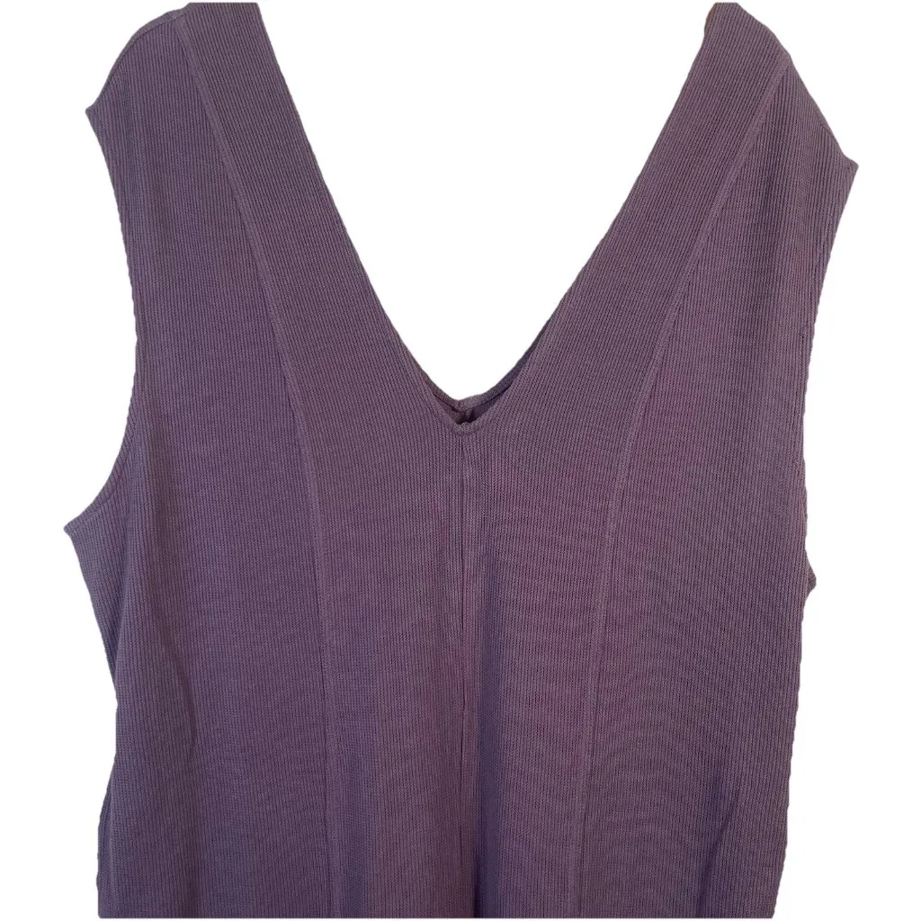 Free People Free-est Avenue Women's Ribbed Knit Jumpsuit Size S Purple One Piece - Image 4