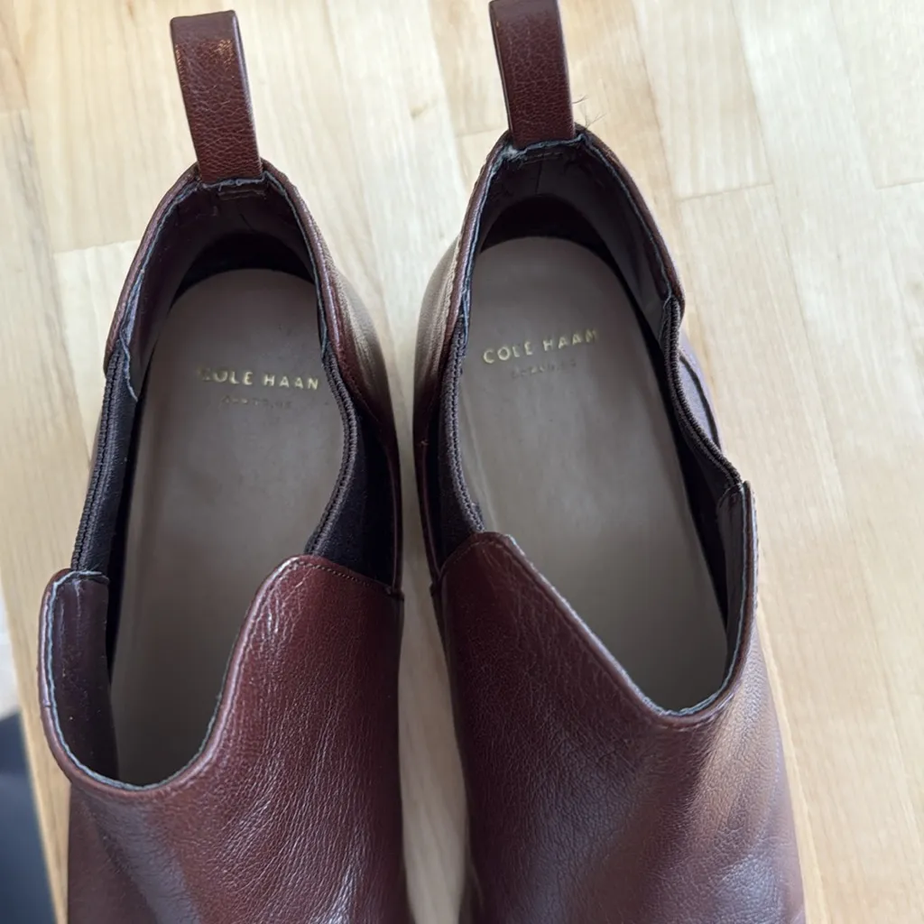 Cole Haan Grand OS Leather Chelsea Pull On Boots Booties, 8.5 - Image 9