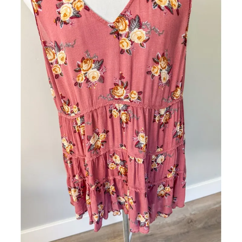 American Eagle Pink Tiered Top - Image 6