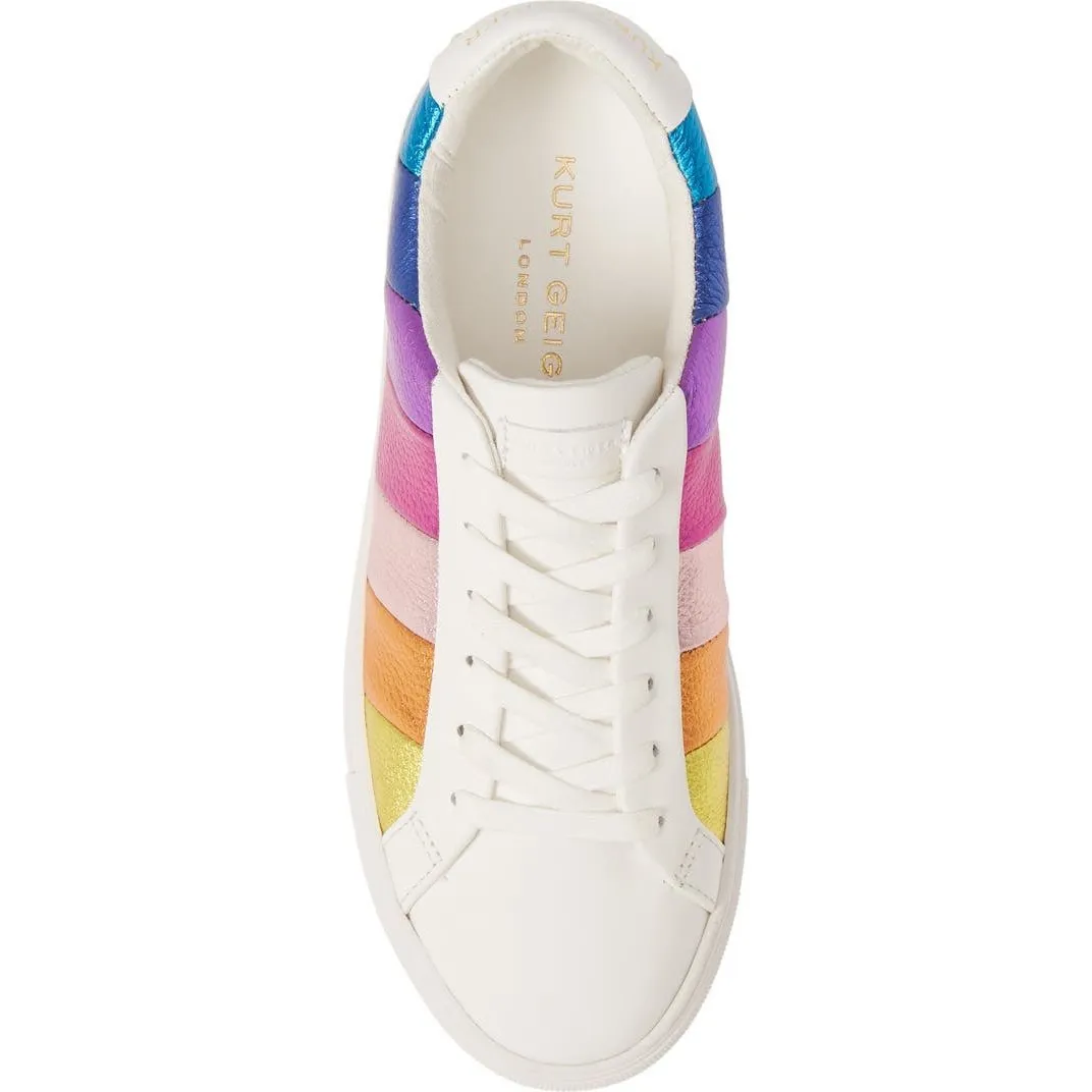 Kurt Geiger London Rainbow Sneakers White Leather Low Top Women Size 7.5 nobox‼️ - Image 5
