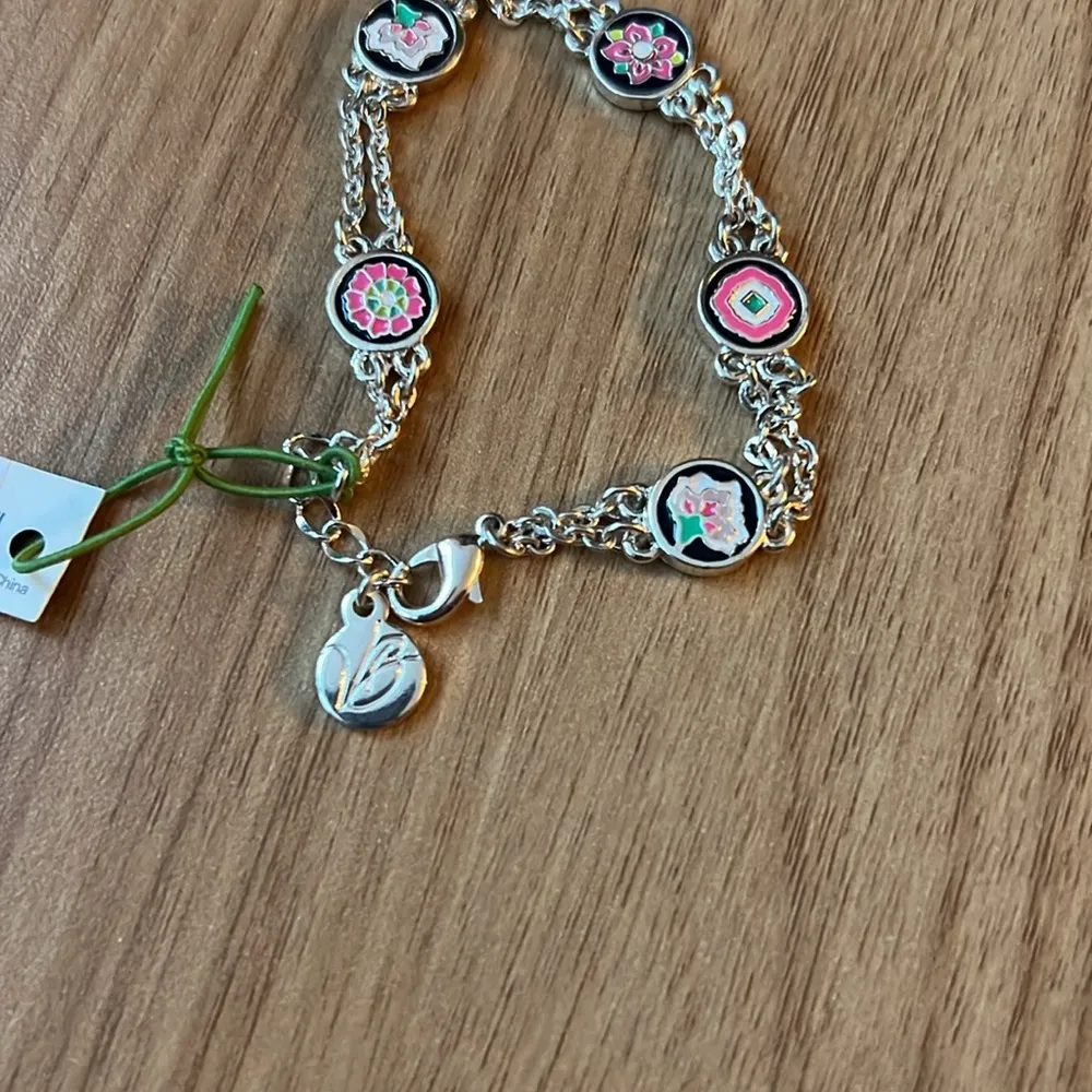 Vera Bradley Silver & Floral Chain Bracelet NWT Matches Tutti Frutti Bag Listed - Image 5