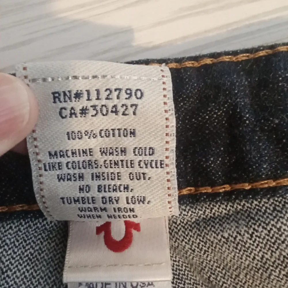 True Religion Blue Flare Wide Leg Jeans Eve Big T Low Rise Cowgirl Rodeo - Image 9