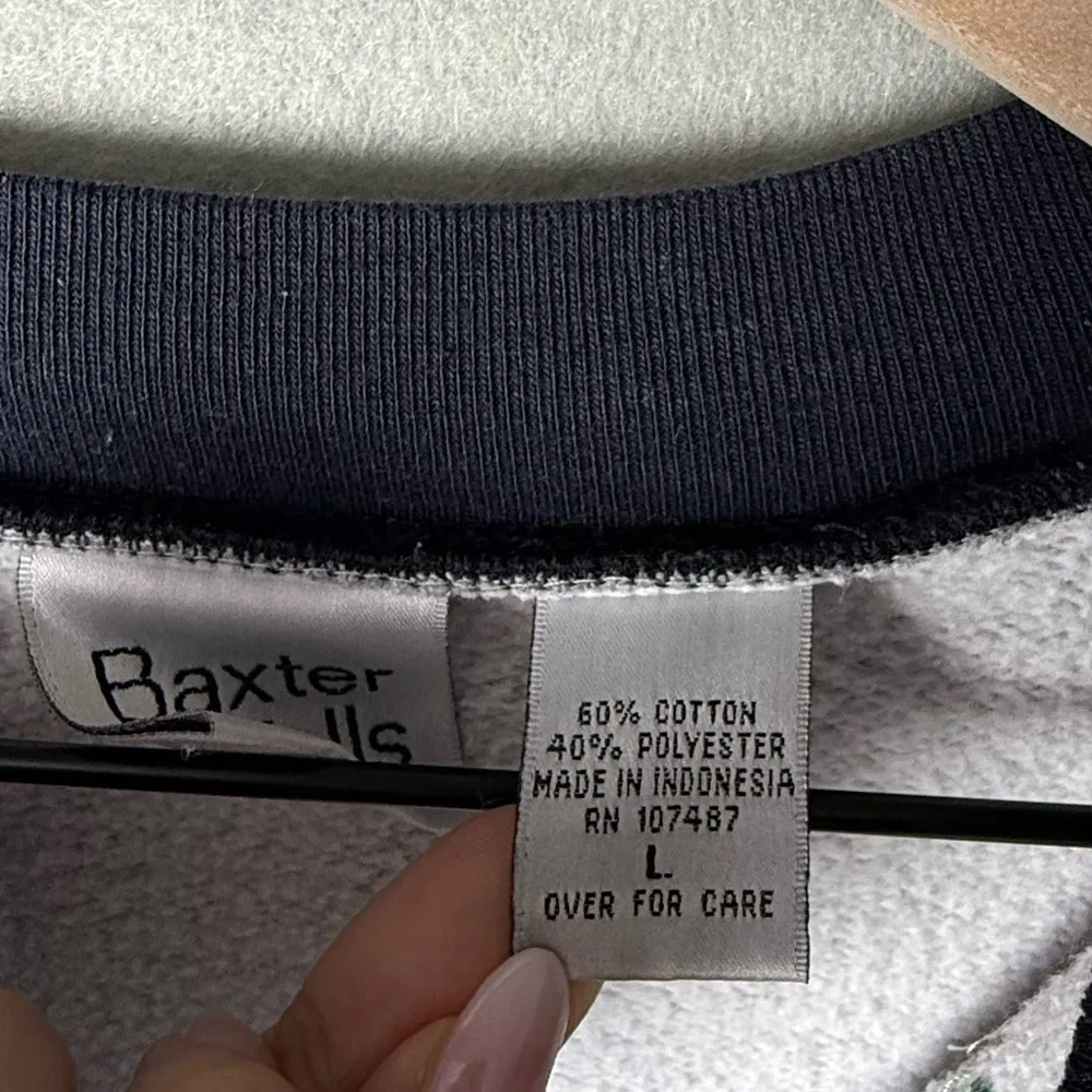 Baxter & Wells Women’s Embroidered Applique Flowers Fleece Button Up Cardigan L Gray Size L - Image 6