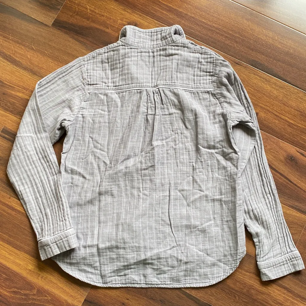 UGG 100% Cotton Lightweight Lounge Pajama Top Gray Gauze Cotton - Image 5