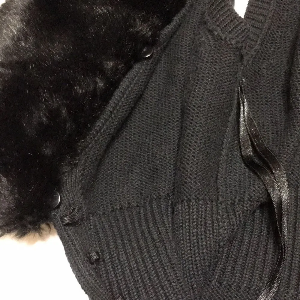 White House Black Market • Faux Fur Black Vest Size Large - Image 5
