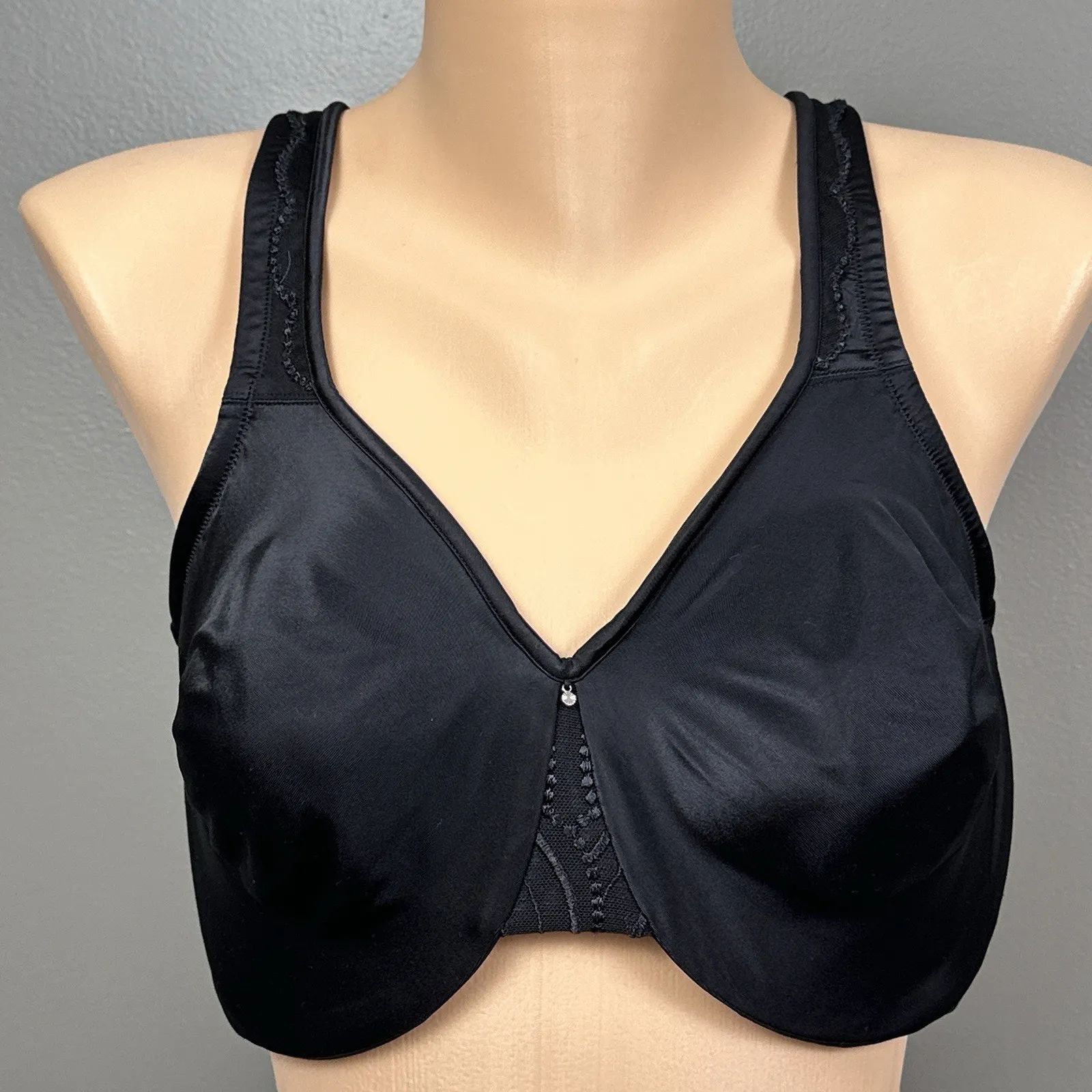 Olga’s Christina Bra Size 40DD Minimizer Black Underwire 55902 2 Ply Full Cover - Image 1