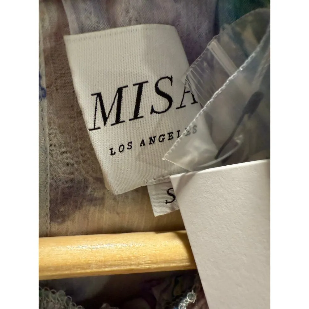 MISA Los Angeles Ella Flowy Romantic Pastel Watercolor Dress Small NWT $410 - Image 2