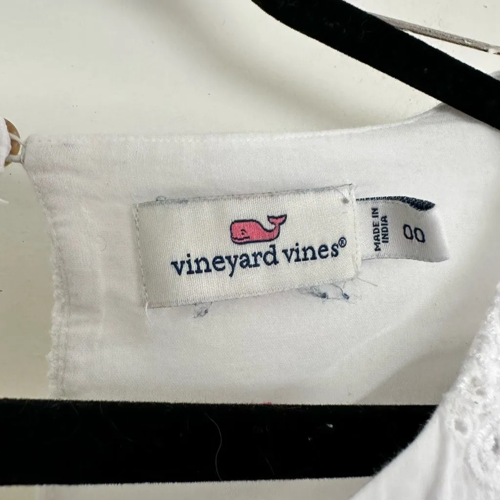 Vineyard Vines Women’s 00 White Eyelet Bell Sleeve Top - Image 2