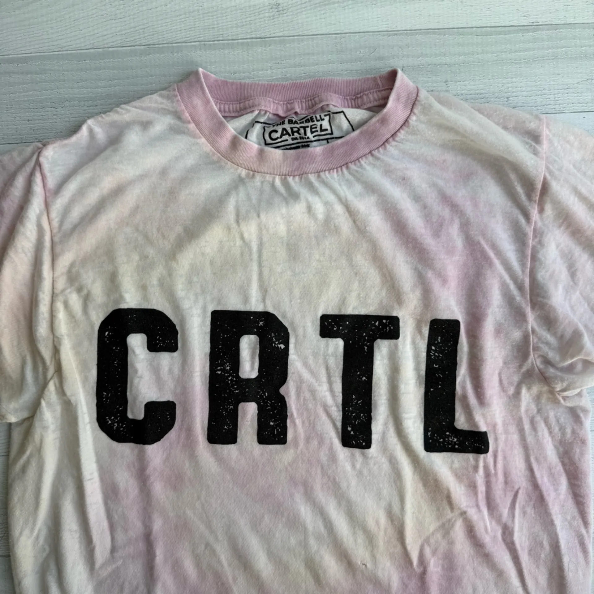 CRTL Pink Tie Dye Print Short Sleeve Tee S - Image 2