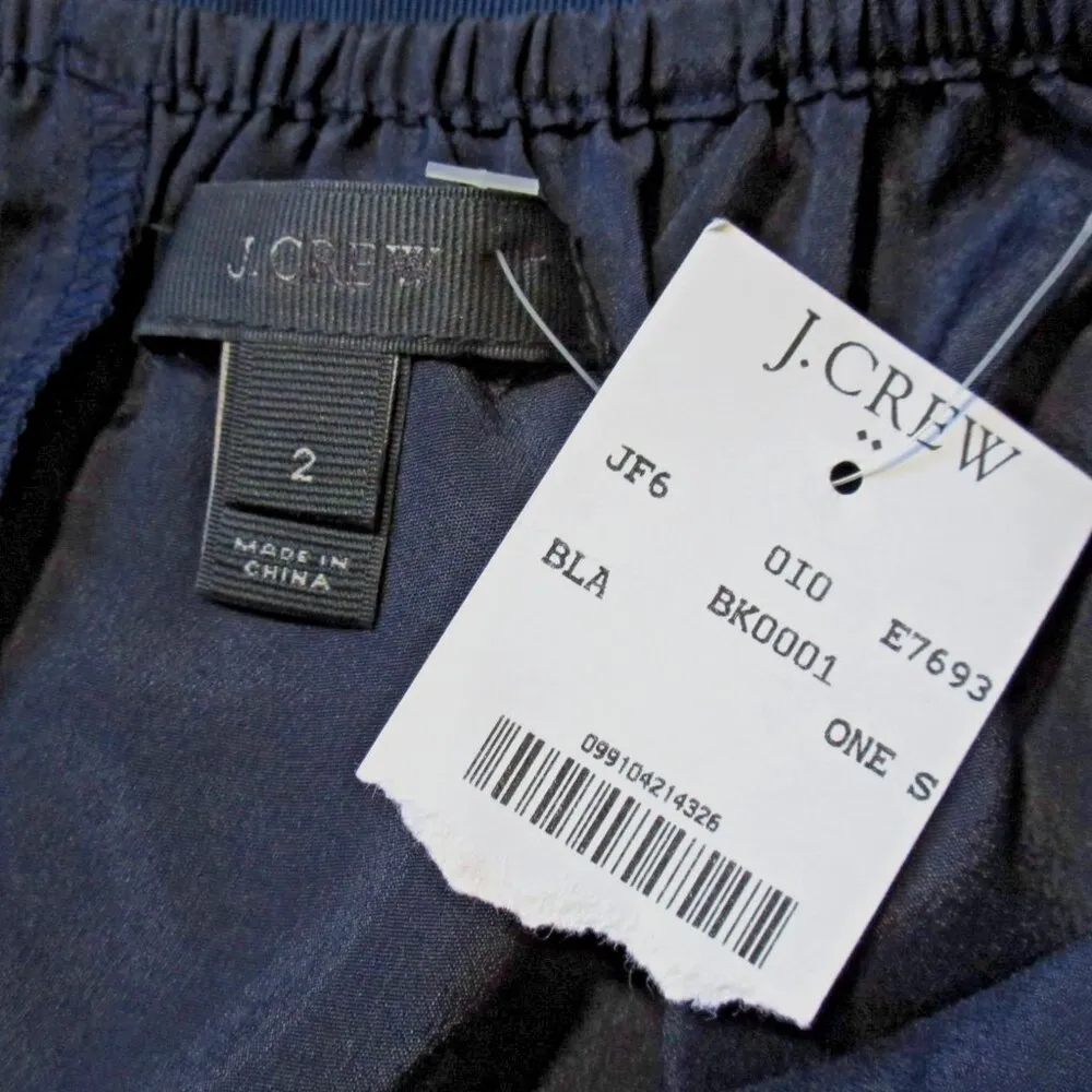 NWT J.Crew Tulle Ball Skirt in Navy Blue Pleated Ribbon Belt A-line 2 - Image 5