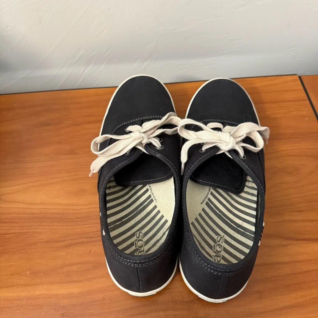 Taos‎ Footwear Women's Guest Star Sneaker Lace Up Navy Blue Casual Canvas 9 - Image 3