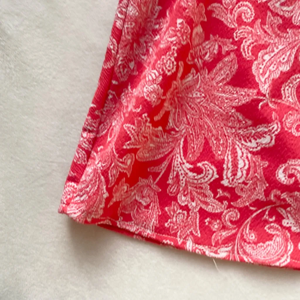 pink floral white wrap skirt bow tie - Image 4