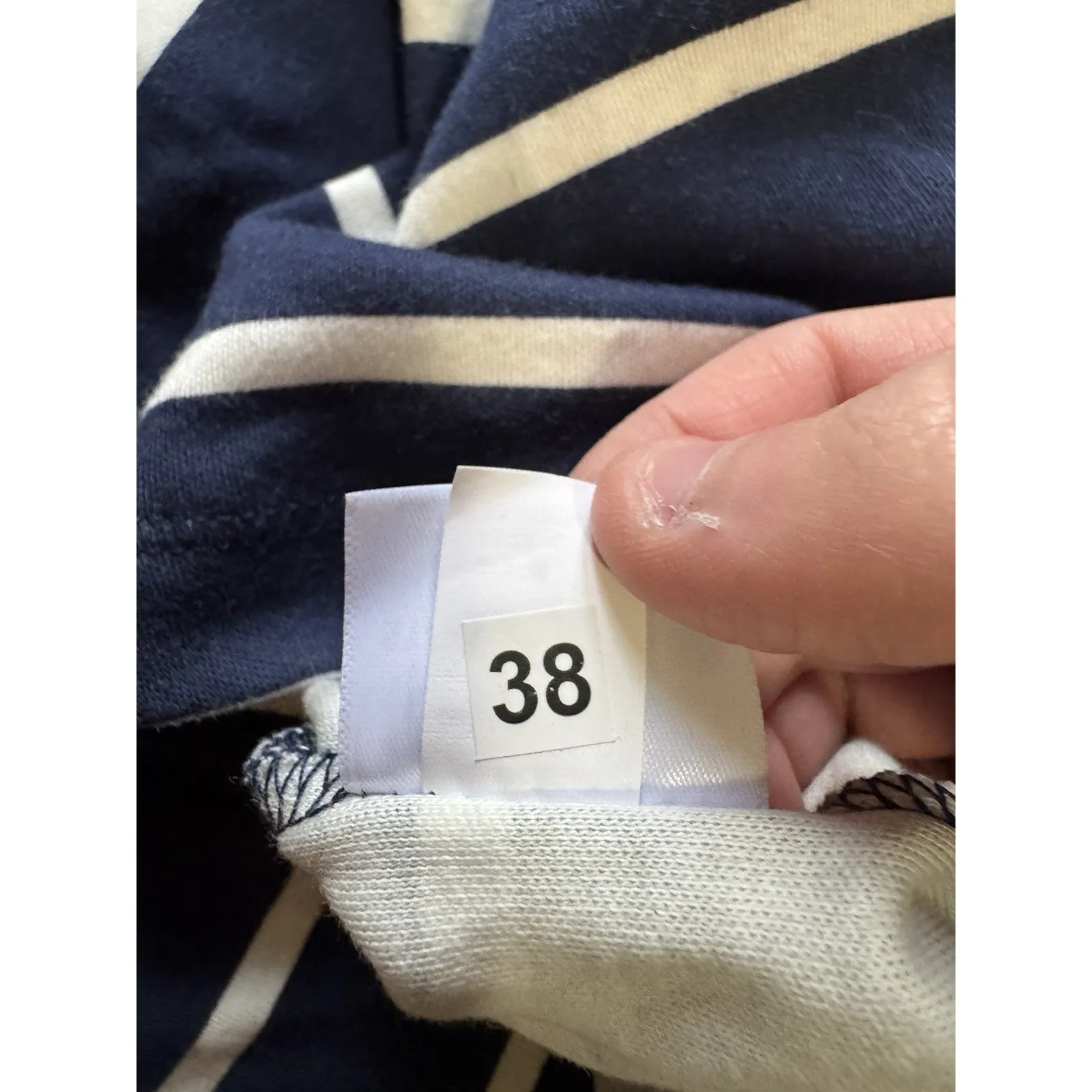 Croft Barrow Women Size Large Striped Blue Shirt Cotton Career Office Casual - Image 10