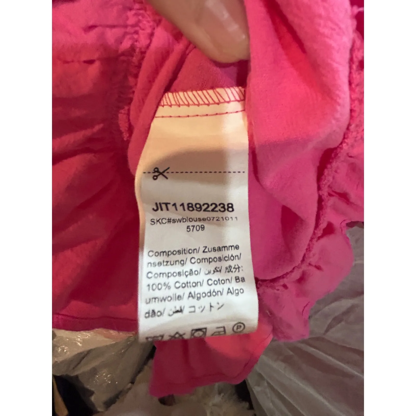 SHEIN CURVE Hot Pink Ruffle Hem High Low Tunic Top Plus Size 1X - Image 7