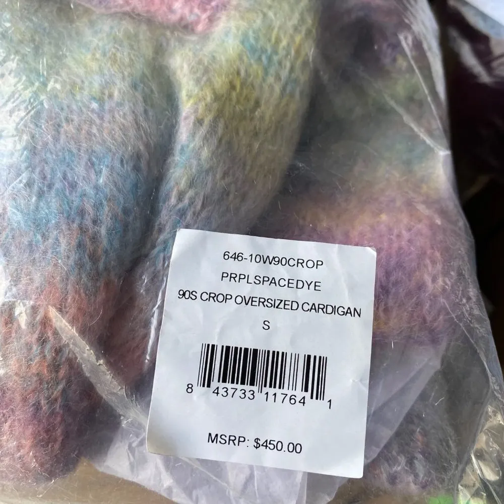 $450 NWT RE/DONE 90s CROP OVERSIZED CARDIGAN SWEATER SMALL - Image 10