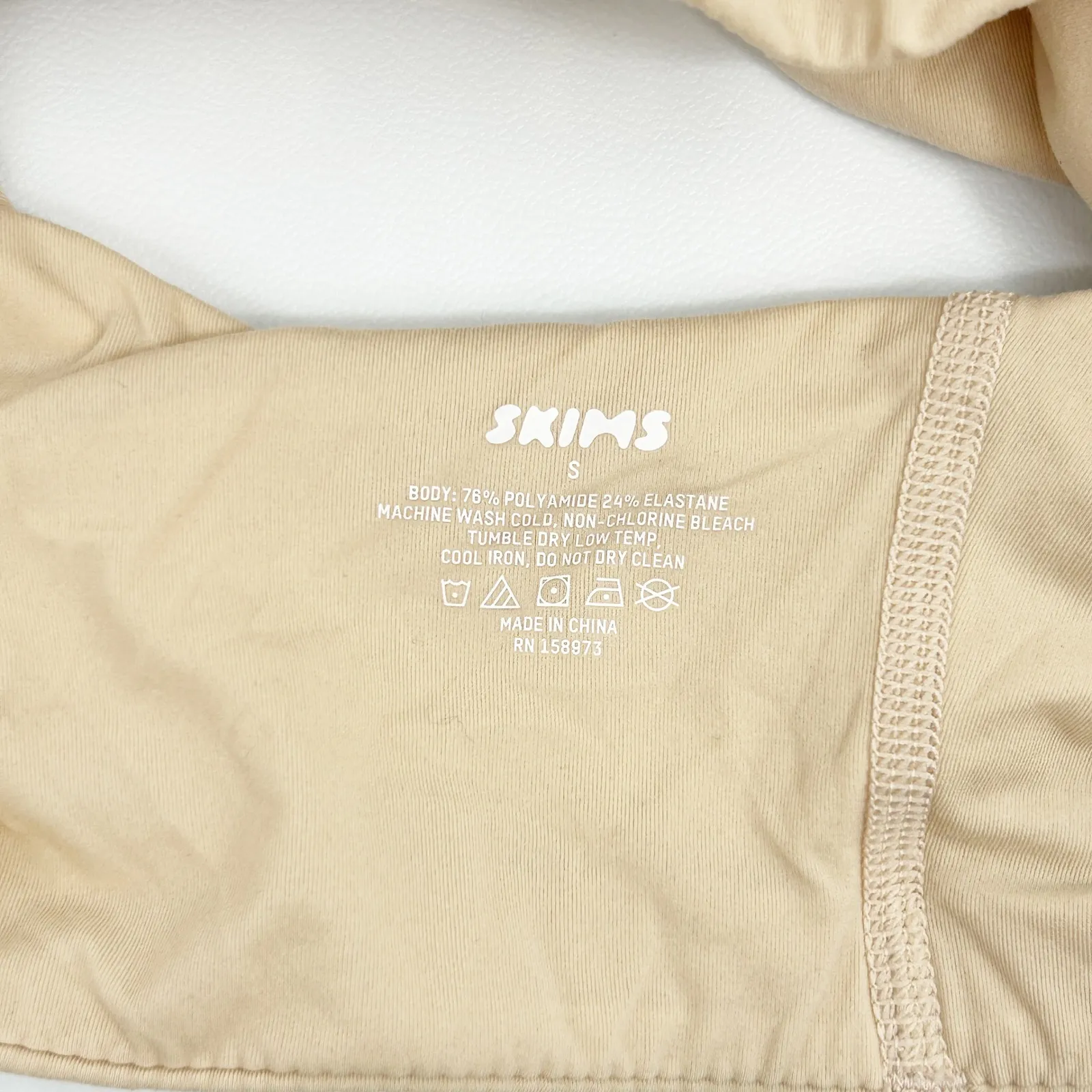 SKIMS Womens Fits Everybody High Neck Racerback Bra Tank Top Size S Nude - Image 2