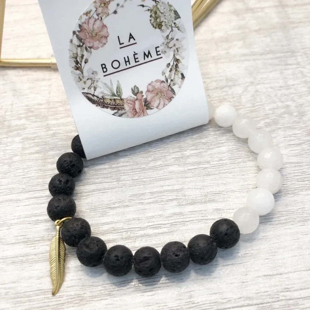 NWT LA BOHEME mixed gemstone diffuser brac…‎ - Image 2