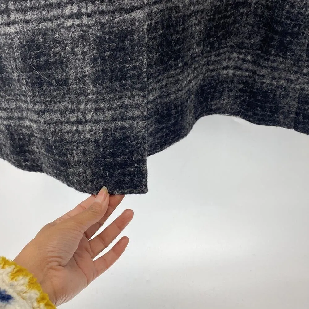 Banana Republic plaid wool blend open front longline academia preppy classic  6 - Image 6