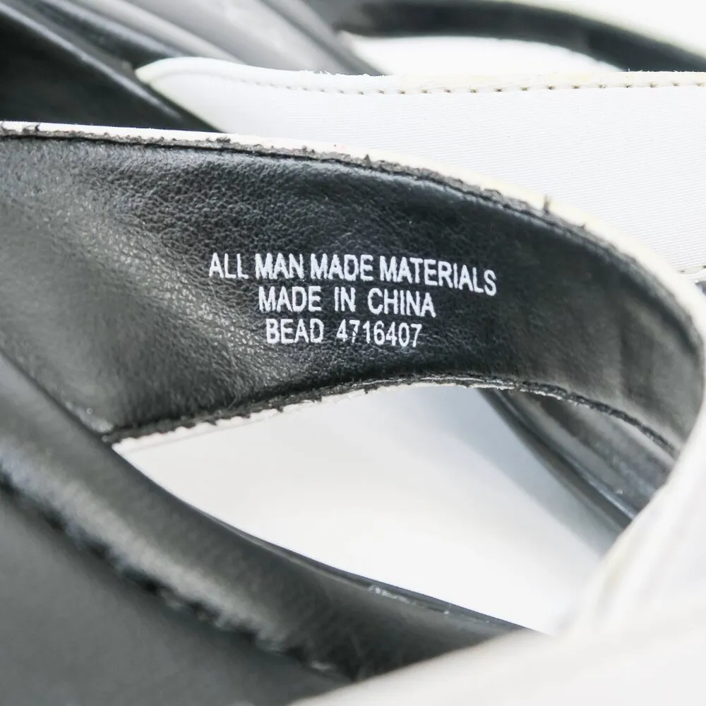 Vintage 90s Fanfares White Beaded Toe Sandals Size 6.5 - Image 9