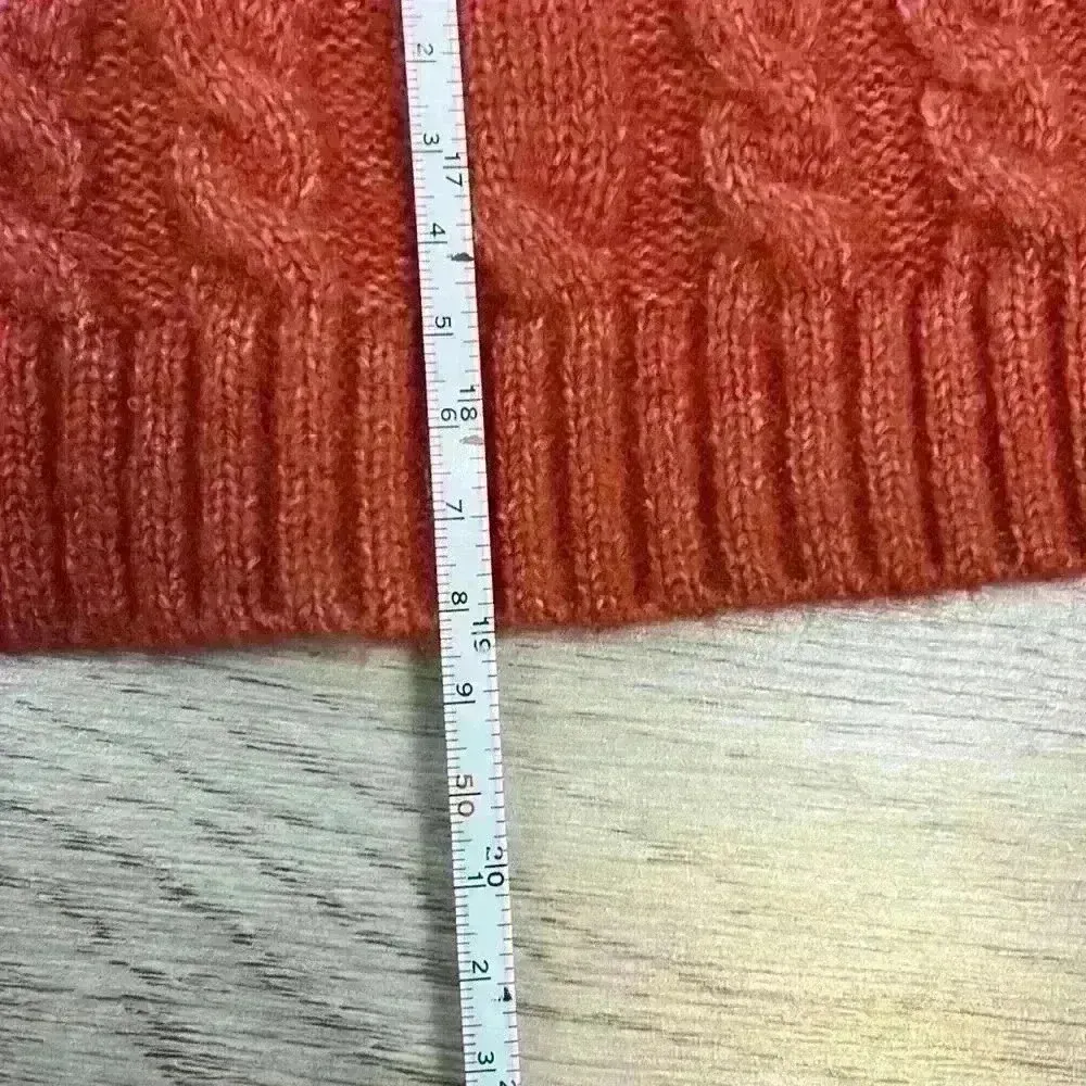 Moon & Madison Cable Knit Cropped Sweater Size XS Brown - Image 3