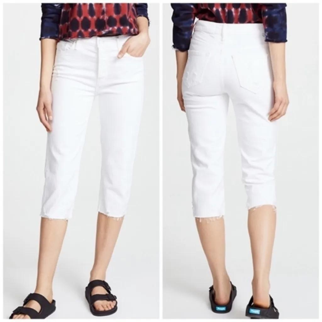 MOTHER White Capri‎ The Almost Saint Almost Innocent Jean Size 28 - Image 3