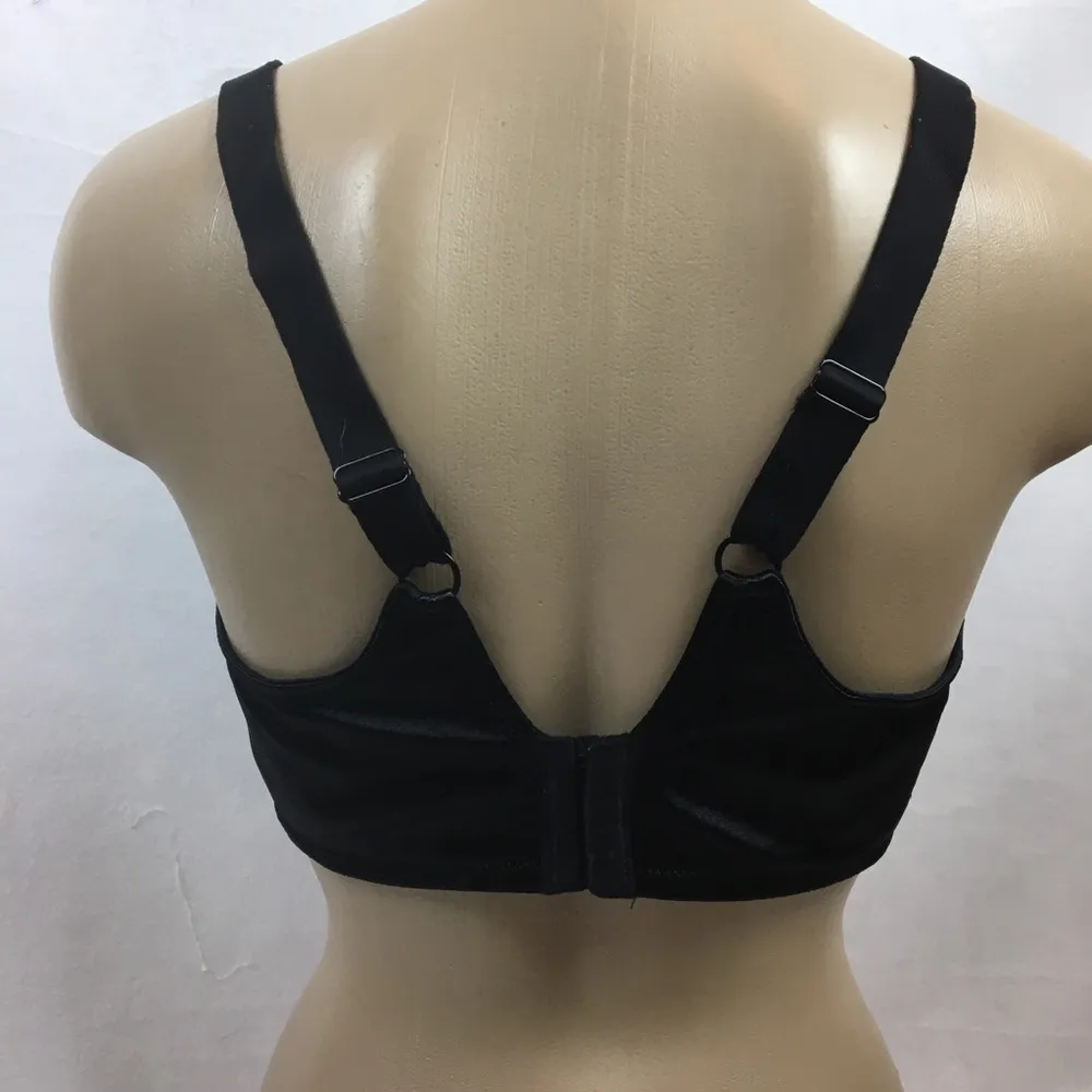 SOMA Black Floral Cup Unlined Underwire Bra 38DD - Image 2