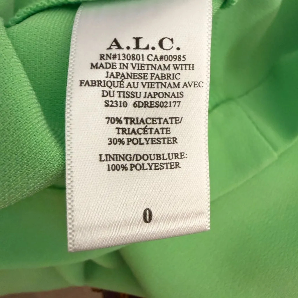 A.L.C. Cady Jane Long Sleeve Asymmetrical Mini Dress Womens 0 Green Cocktail NWT - Image 16