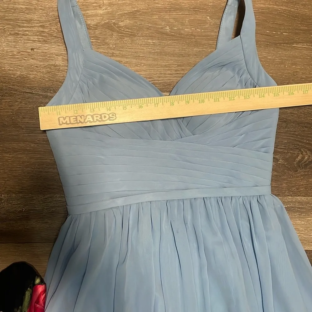 Azazie  Light Blue Satin Dress - Image 15