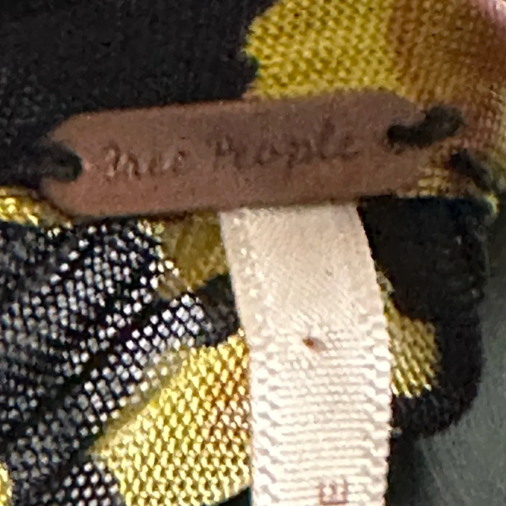 Free Pople Love Letter yellow and black floral boho tunic/dress women's size S - Image 5