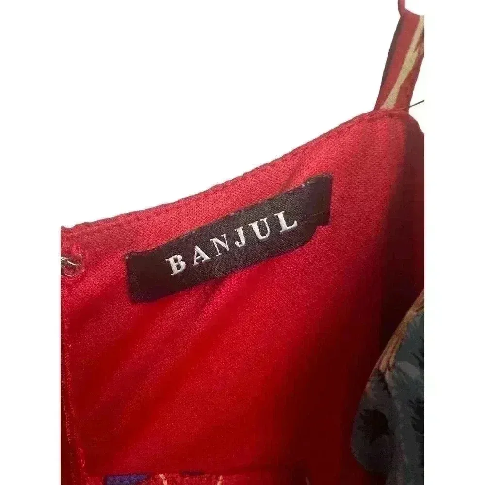 Banjul Adjustable Spaghetti Strap Floral Pantsuit/Romper Tie Knot Front - Image 5