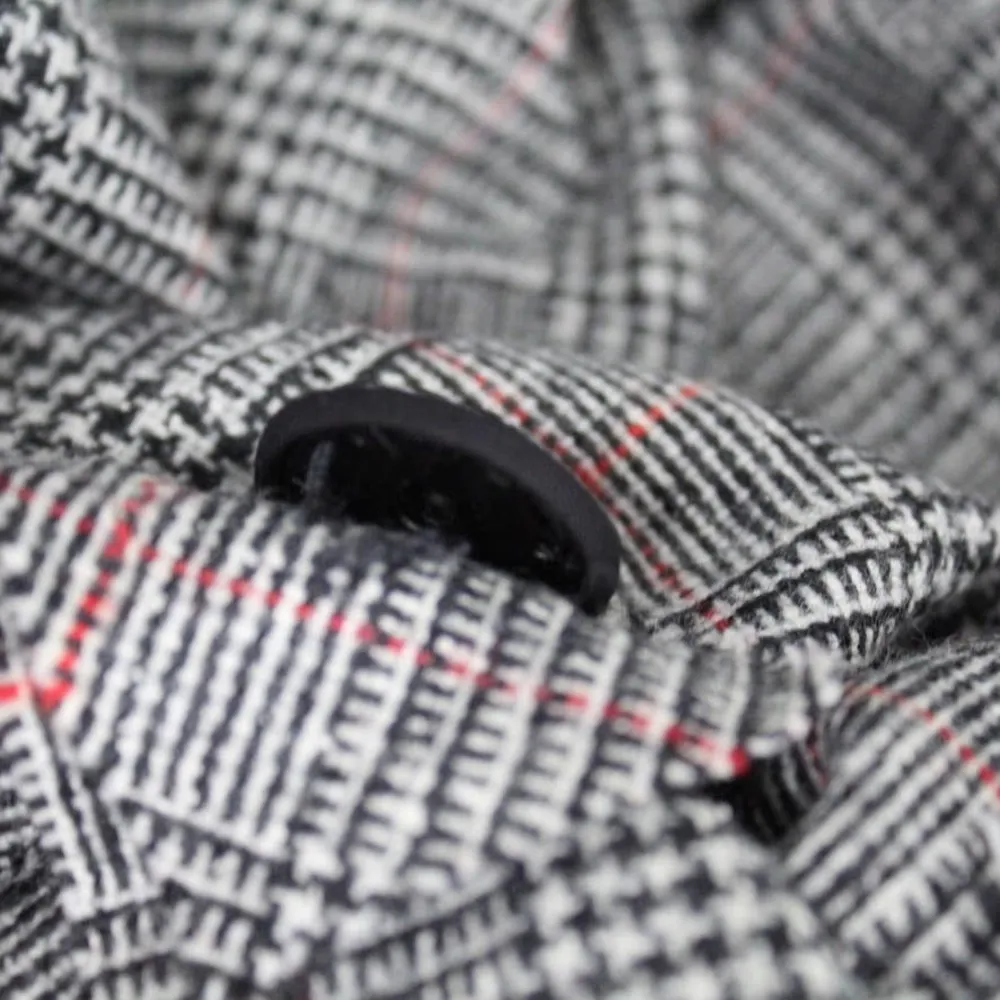 Wyeth by Todd Magill Wool Houndstooth Plaid Blazer Black - Image 8