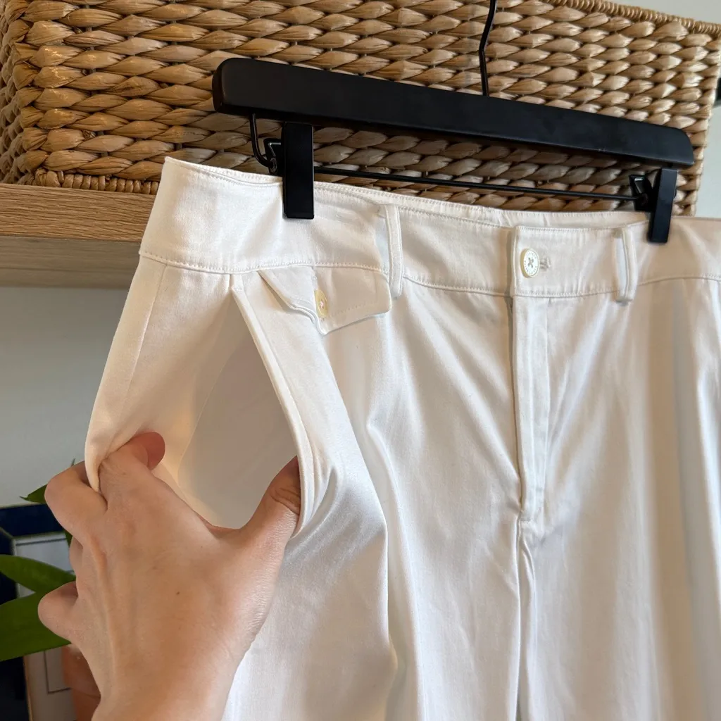 NWT Lauren Ralph Lauren High-Rise Cropped Slimming Fit Cotton Poplin Trouser, 14 - Image 6