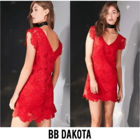 BB Dakota Red Backless Sheath Dress - Image 2