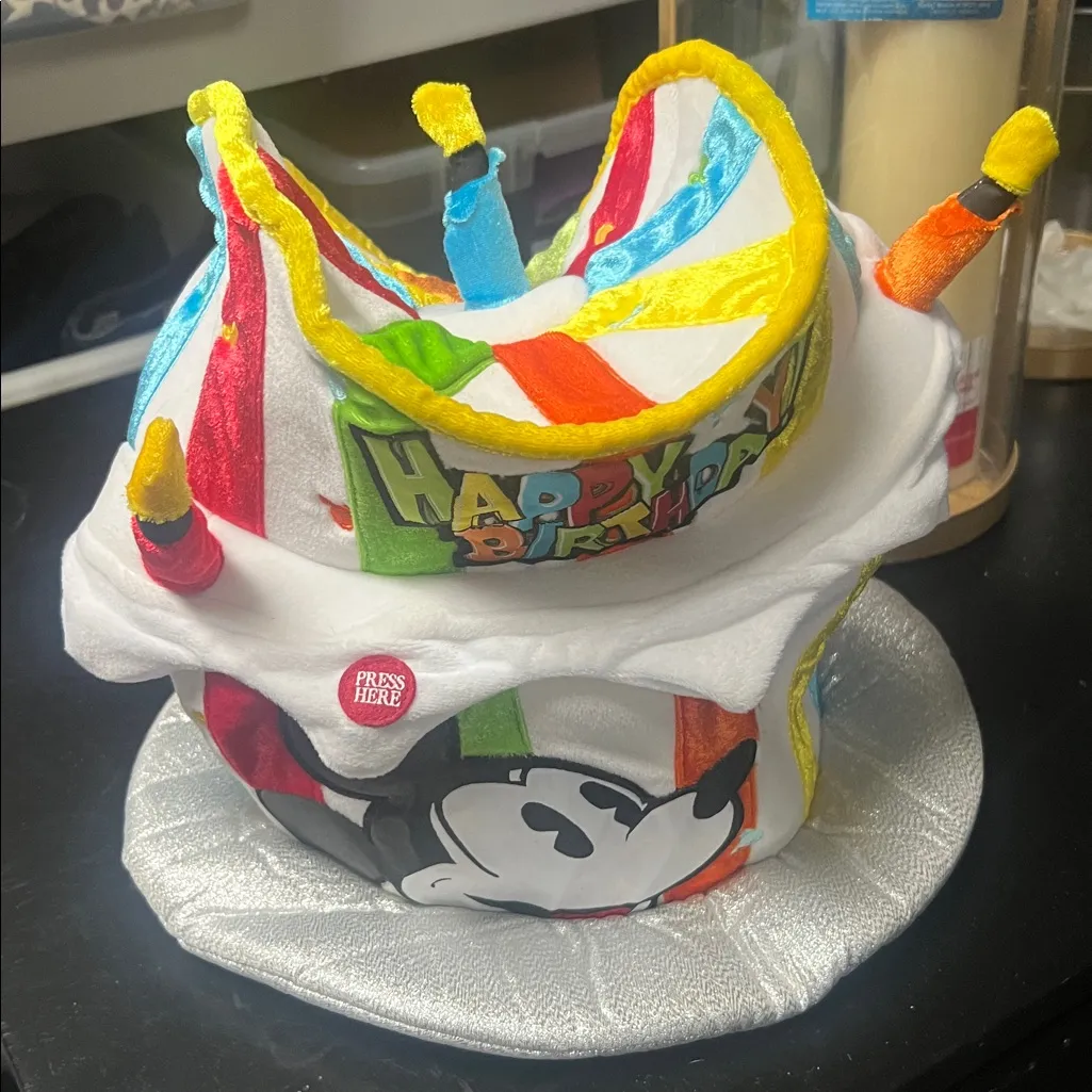 Walt Disney World Birthday Hat Mickey Mouse Light Music Candles - Image 4