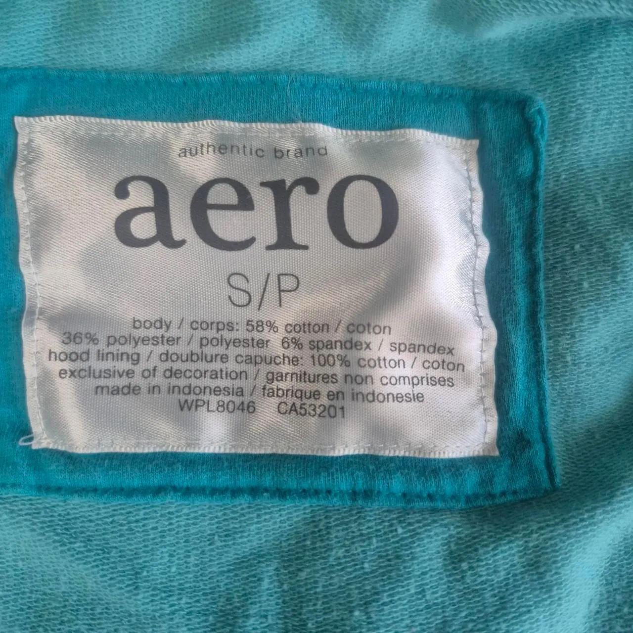 Aeropostale Blue Hoodie with Floral Embroidery Y2K Size Small - Image 3