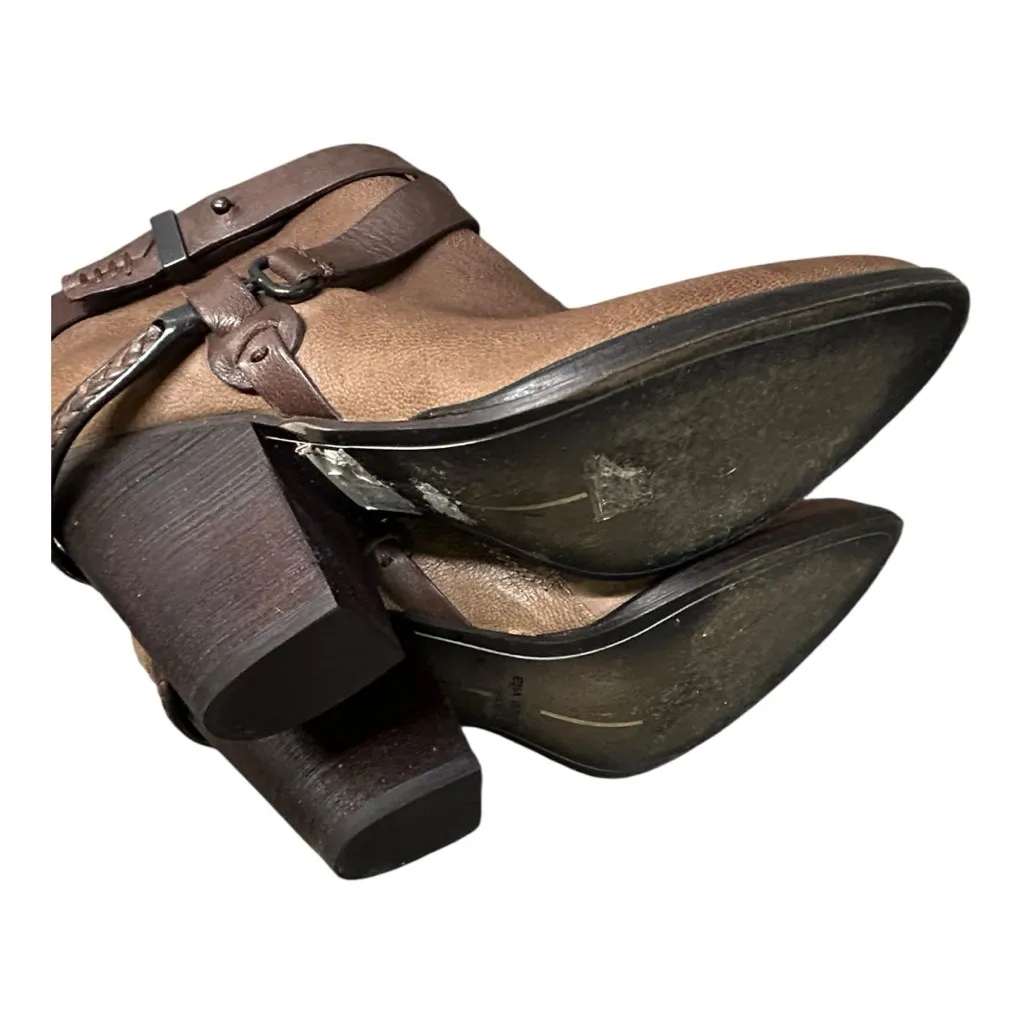 DOLCE VITA Brown Leather Strap Spur Ankle Boot – Women’s US 6 – Must - Image 7
