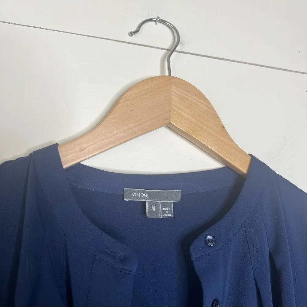 Vince Coastal Blue Popover Mini Dress - Image 6