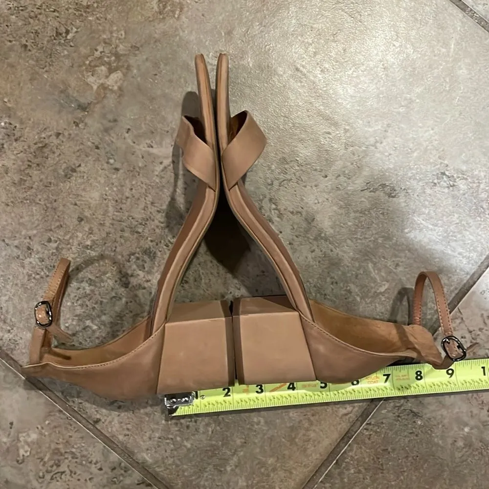Steve Madden Irenee Tan Leather Heeled Sandal Shoes Womens Size 9 Ankle Strap - Image 8