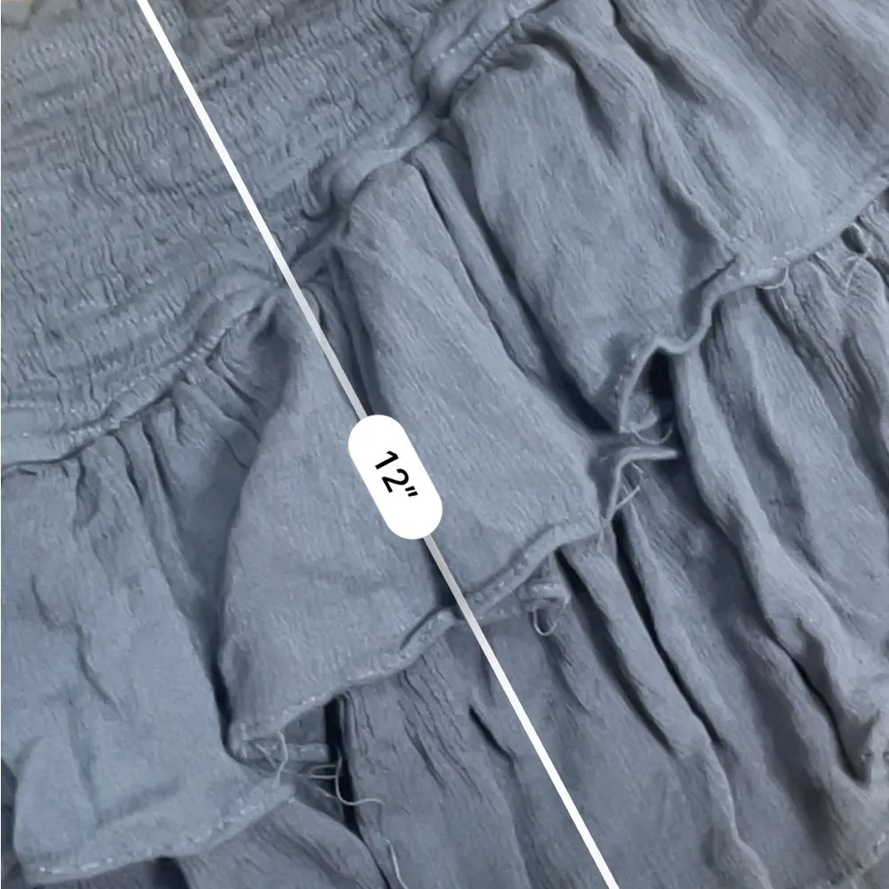 Mustard Seed  blue ruffle tiered mini skort - Image 4