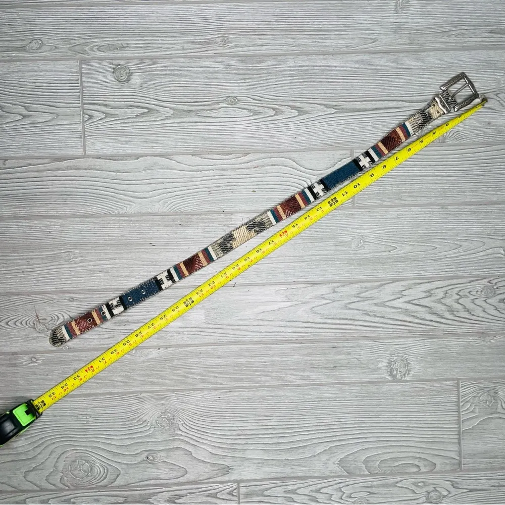 Vintage elite California silver buckle belt western style sm women’s accessories Red - Image 10