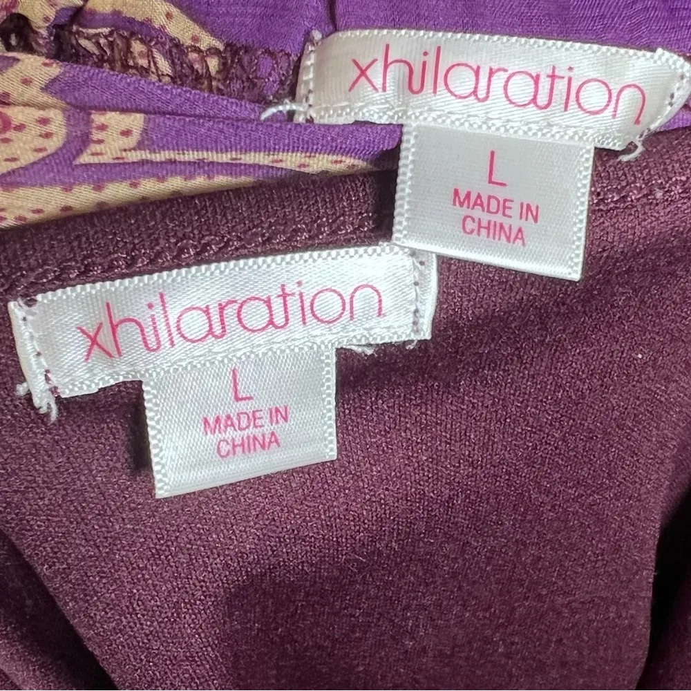 Long sleeve sheer flounce layered boho dress size large - Image 4